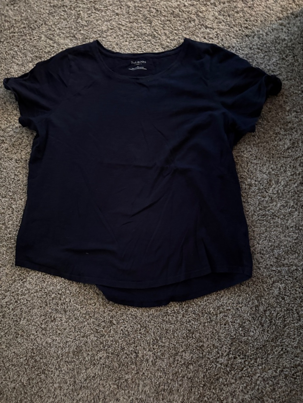 Talbots Dark Navy Short Sleeve Crew Tee